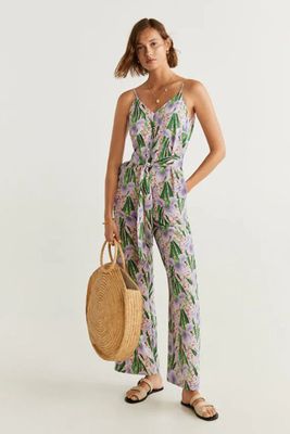 Floral Long Jumpsuit from Mango