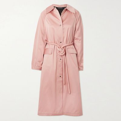 Satin Belted Trench Coat from Kassl Editions