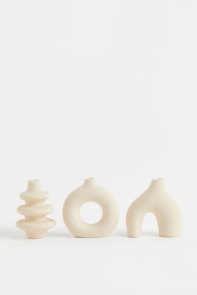 3-Pack Mini Stoneware Vases from H&M