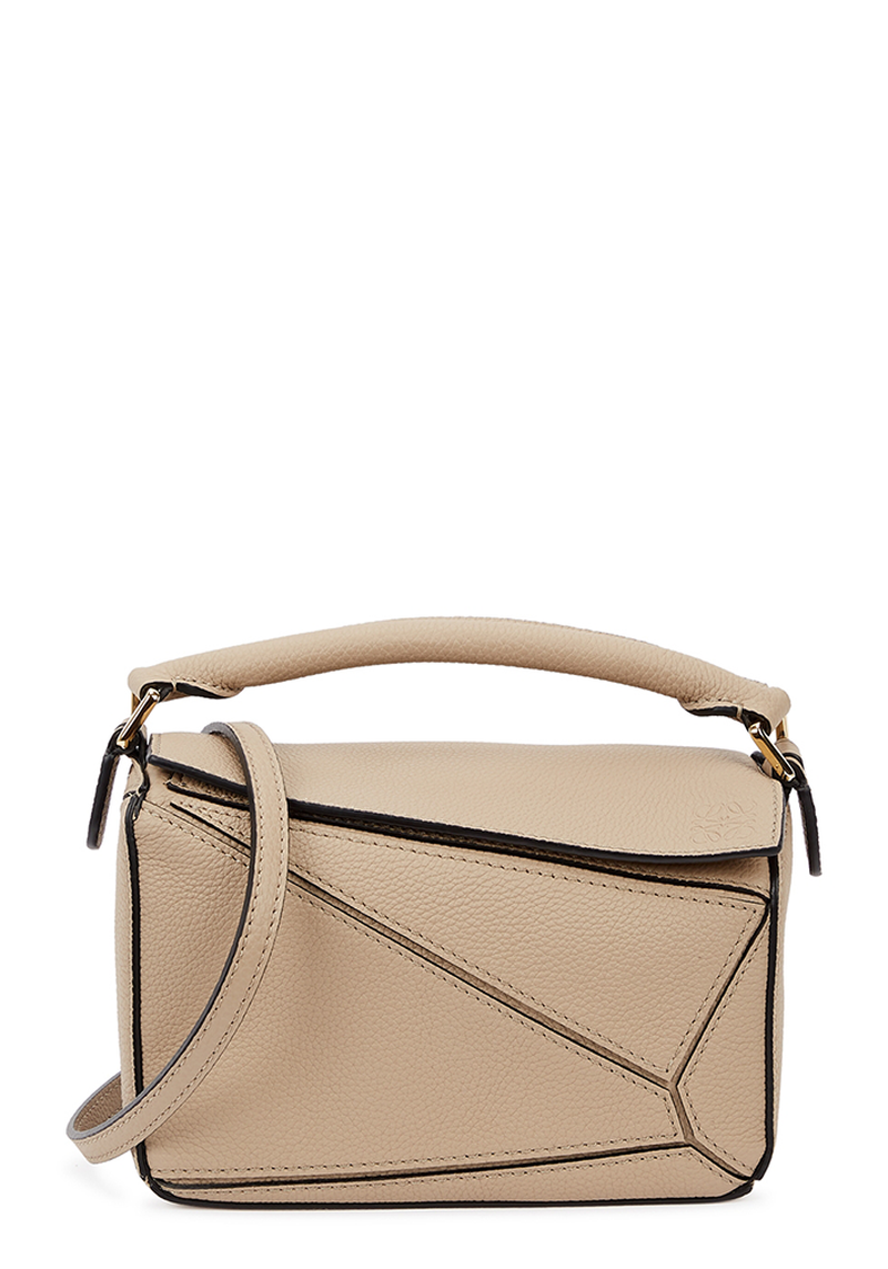 Puzzle Mini Sand Leather Cross-Body Bag from Loewe
