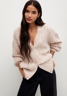 Knitted Braided Cardigan from Mango
