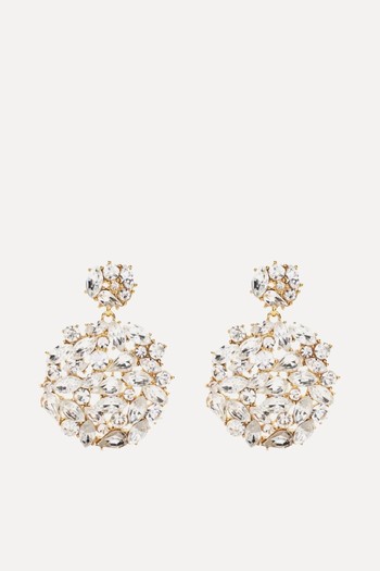 Gold-Tone Crystal Drop Earrings from Kenneth Jay Lane