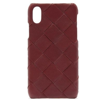 Intrecciato iPhone X Leather Phone Case from Bottega Veneta