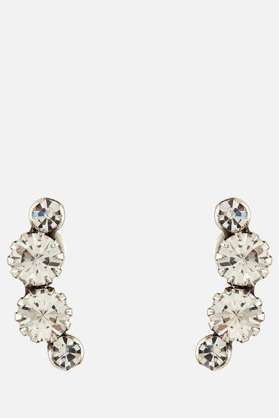 Silver-Tone and Crystal Stud Earrings from Isabel Marant