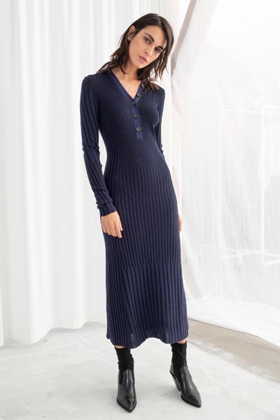 Rib Knit Midi Dress from & Other Stories