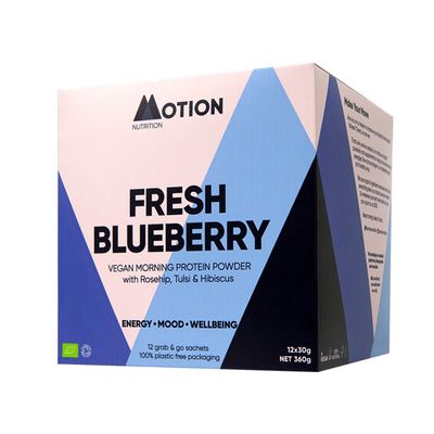 Fresh Blueberry Morning Protein Shake from Motion Nutrition