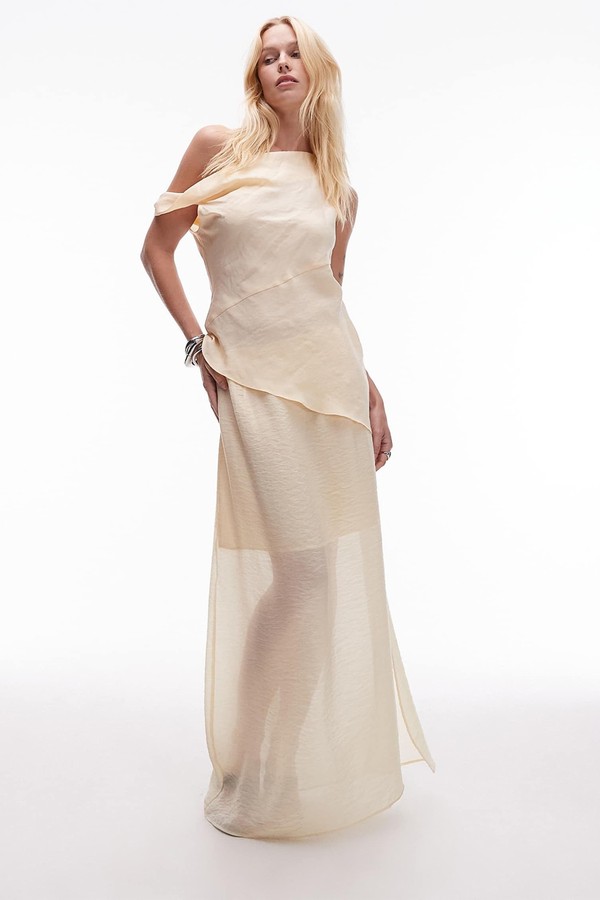 Double Layer Sheer Straight Skirt from Topshop
