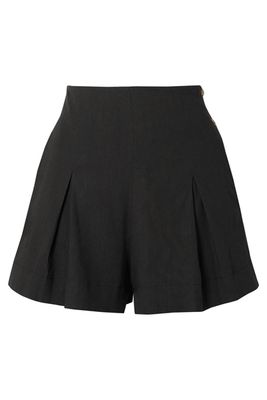 Pleated Linen-Blend Shorts from Vince