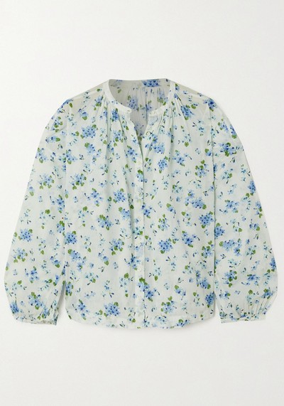 Jane Floral-Print Organic Cotton-Voile Blouse from DÔEN