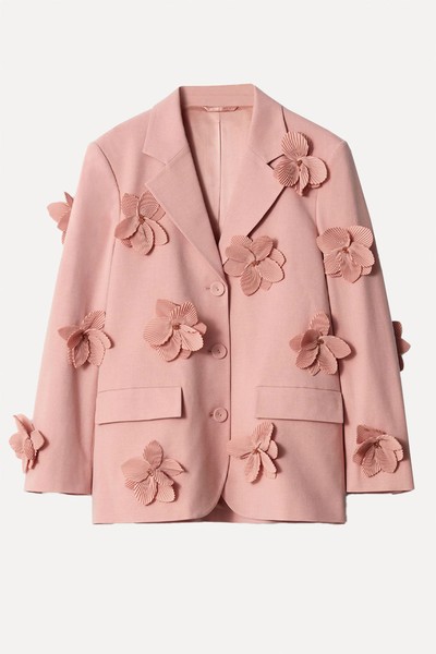 Floral-Appliqué Blazer from & Other Stories