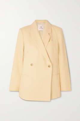 Kaia Double-Breasted Linen Blazer from Anine Bing