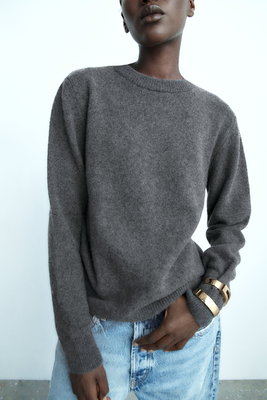 Cashmere & Wool Blend Knit Sweater  from Zara  