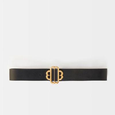 Leather Belt With Clever Logo from Maje