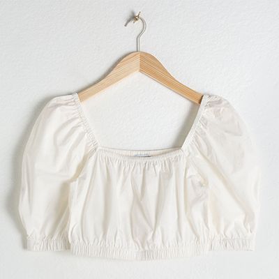 Puff Sleeve Cotton Crop Top from & Other Stories