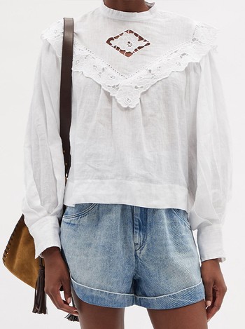 Elija Dolman-Sleeve Linen Blouse, £395