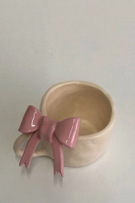 Ribbon Bow Handmade Ceramic Mug from Winnie Ceramics