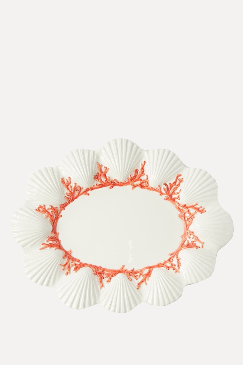 Saint Jacques Shell Ceramic Platter from Les Ottomans