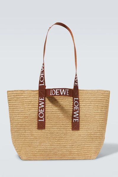 Fold Shopper Raffia Tote Bag from Paula's Ibiza x Loewe