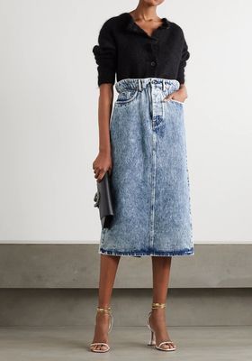 Washed-Denim Midi Skirt, £625 | Miu Miu 