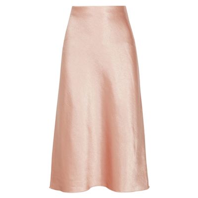 Rose Hammered Satin Skirt from Vince