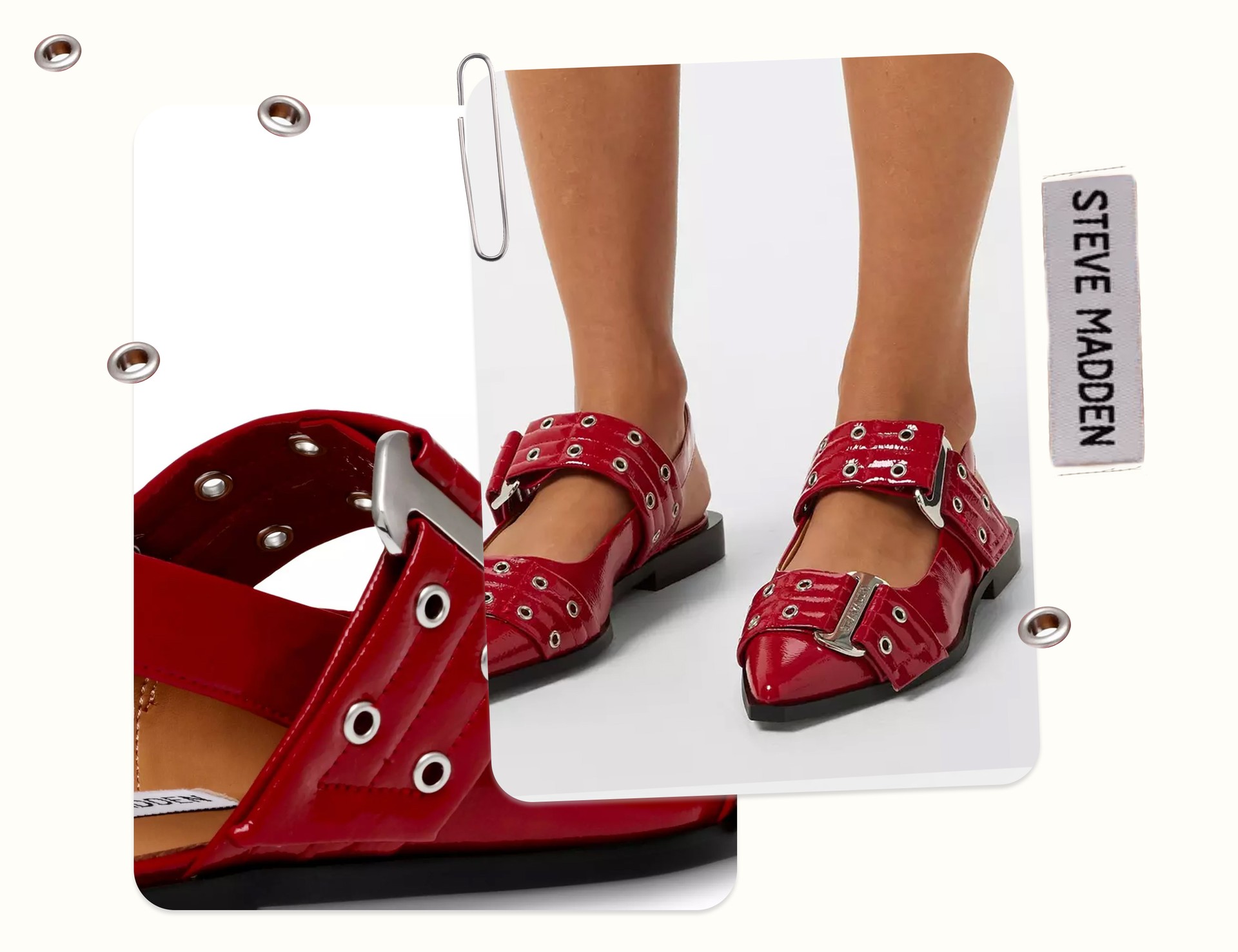 Grand Ave Buckle Ballet Pumps