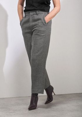 Flood-Crop Wool-Blend Dogtooth Trousers from Raey