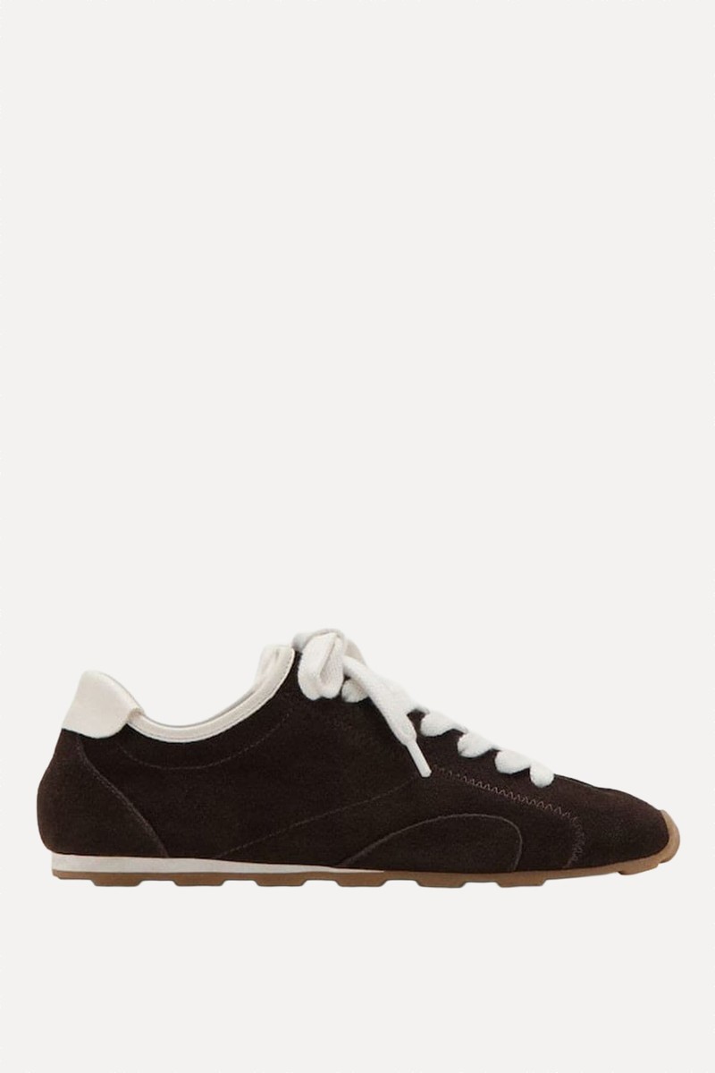 Suede Contrast Trainers from Mango