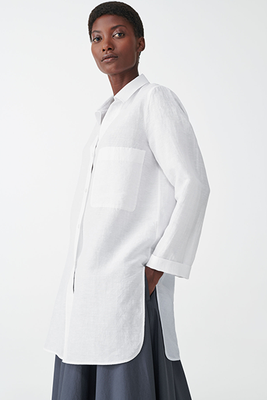 Linen-Cotton Tunic Shirt