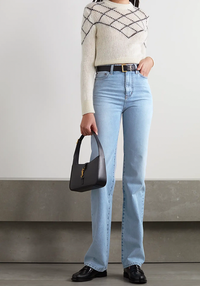 Janice High-Rise Straight-Leg Jeans from Saint Laurent