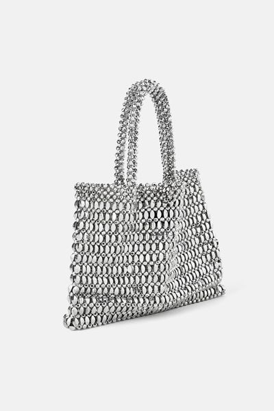 Metallic-Effect Mini Tote Bag