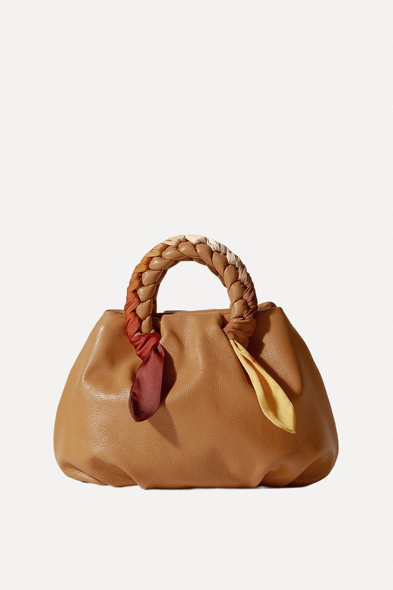 Plaited-Handle Leather Handbag from Hereu