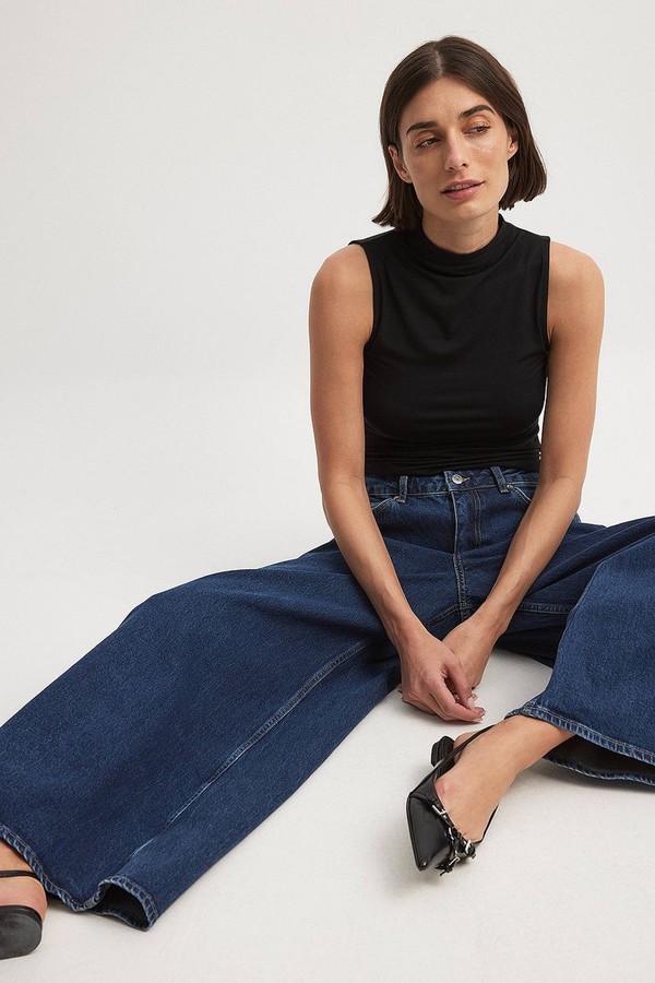 Extra Wide Leg Denim Jeans