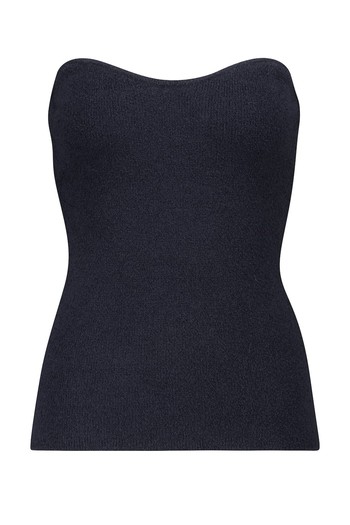 Tua Ribbed-Knit Cotton-Blend Bustier from Nanushka