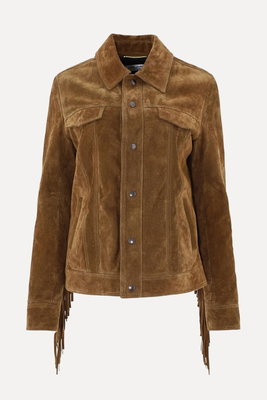 Suede Fringed Jacket from Saint Laurent