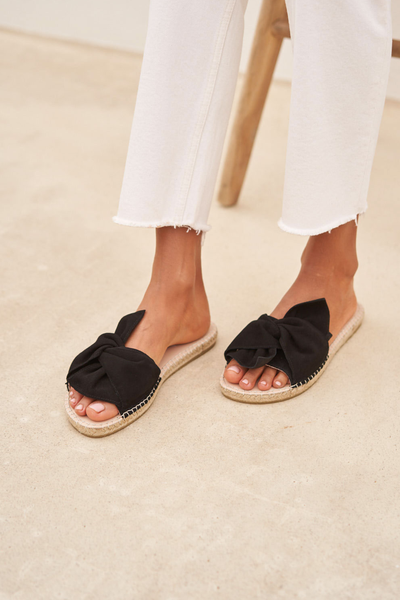 Soft Suede Sandals With Knot Hamptons from Manebi