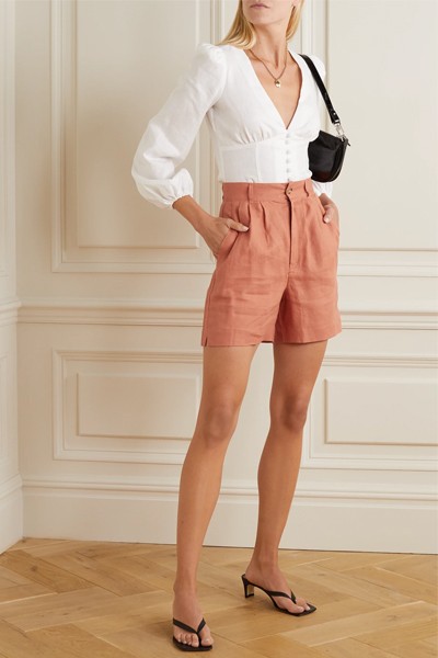 Bello Linen Shorts from Reformation