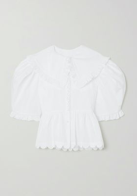 White Ruffle Blouse from Horror Vacui
