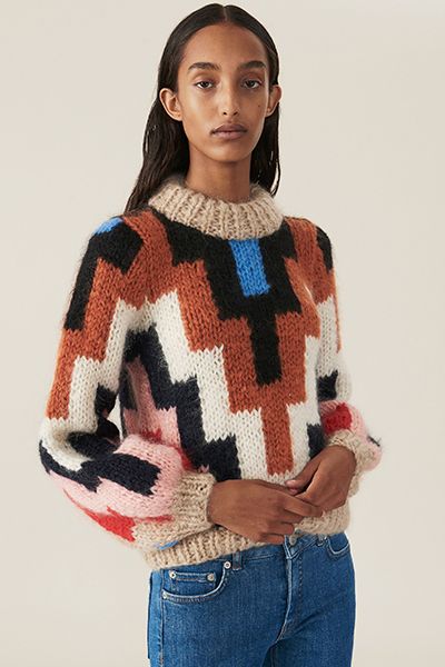 Hand Knit Wool Pullover from Ganni