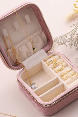 Personalised Square Velvet Jewellery Box