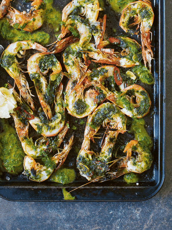 Grilled Prawns With Chermoula