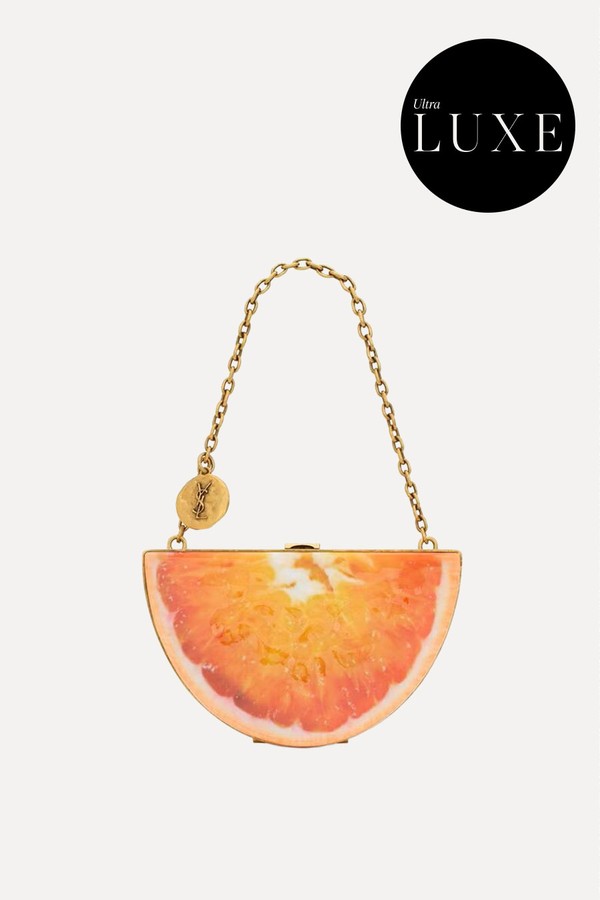 Evening Mini Orange Clutch from Saint Laurent 