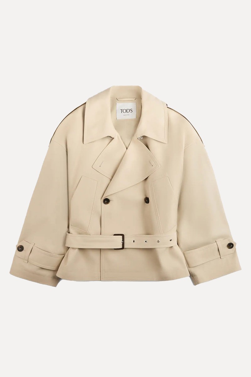 Wool Blend Short Trench Coat from Tod's