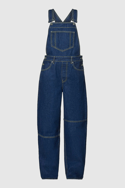 Square-Neck Organic-Denim Overall from Ganni