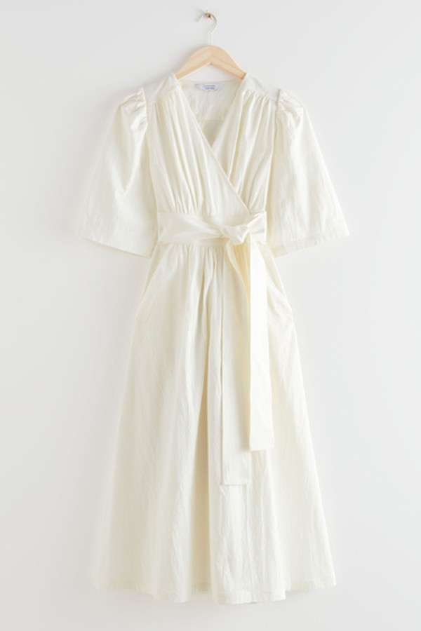 Voluminous Wrap Midi Dress from & Other Stories