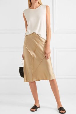 Silk-Satin Midi Skirt from Vince