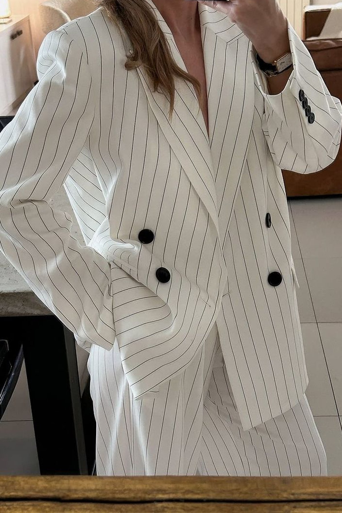 Oversized Striped Double Breasted Blazer from NA-KD