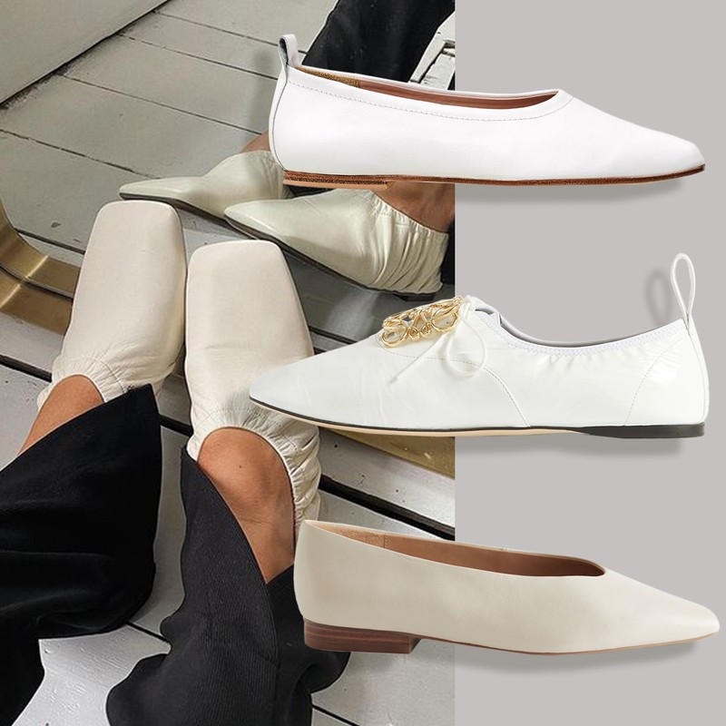 19 White Flats To Wear This Season