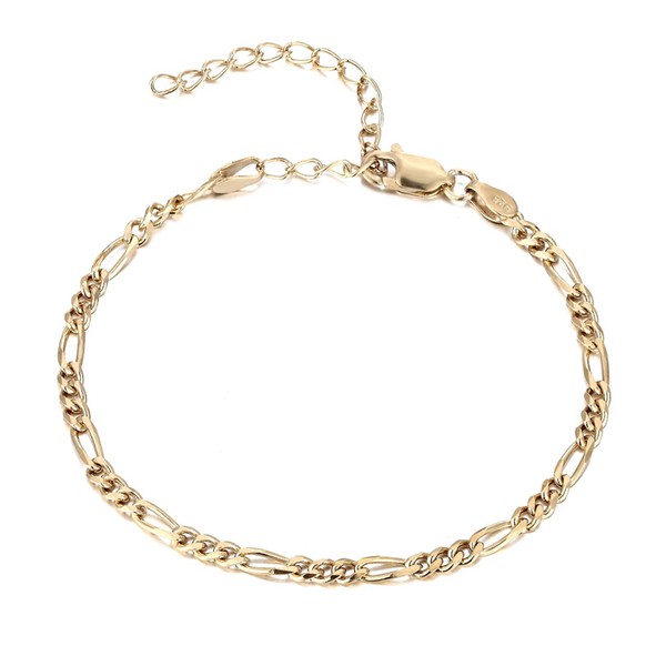 Figaro Chain Bracelet from Seol + Gold