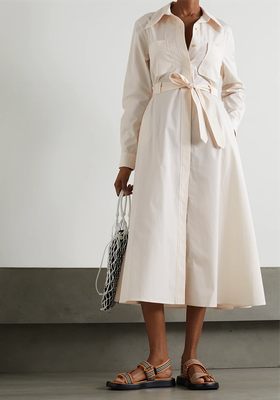 Youth Belted Cotton-Poplin Midi Shirt Dress from Wales Bonner