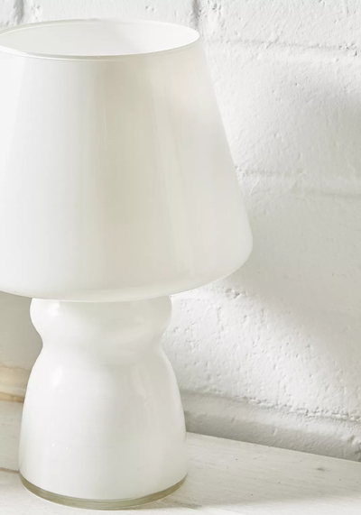 Classic White Glass Table Lamp